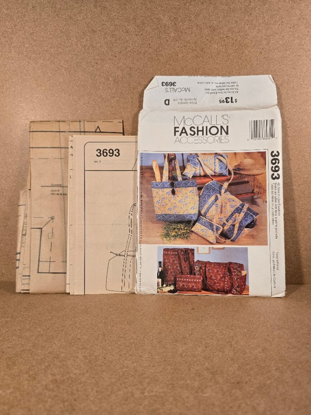 Sewing Pattern McCall's FASHION ACCESSORIES 3639  NWT